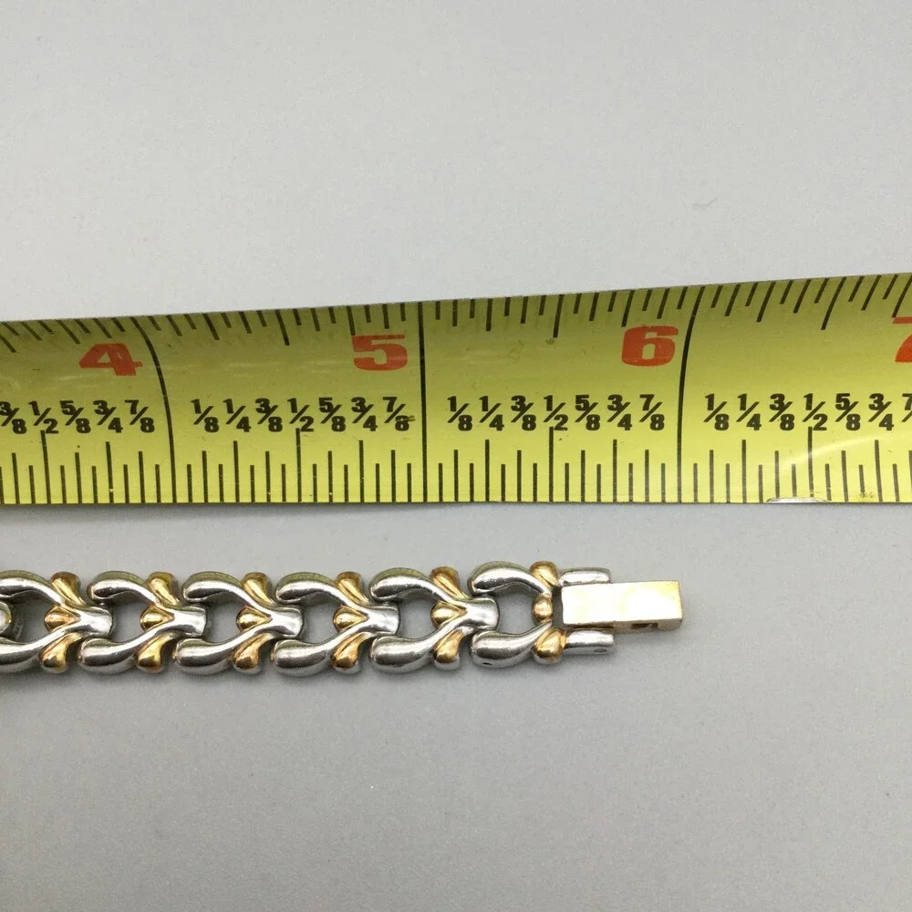 Armitron Diamond Now Watch Women 22mm Silver Gold Two Tone New Battery 6